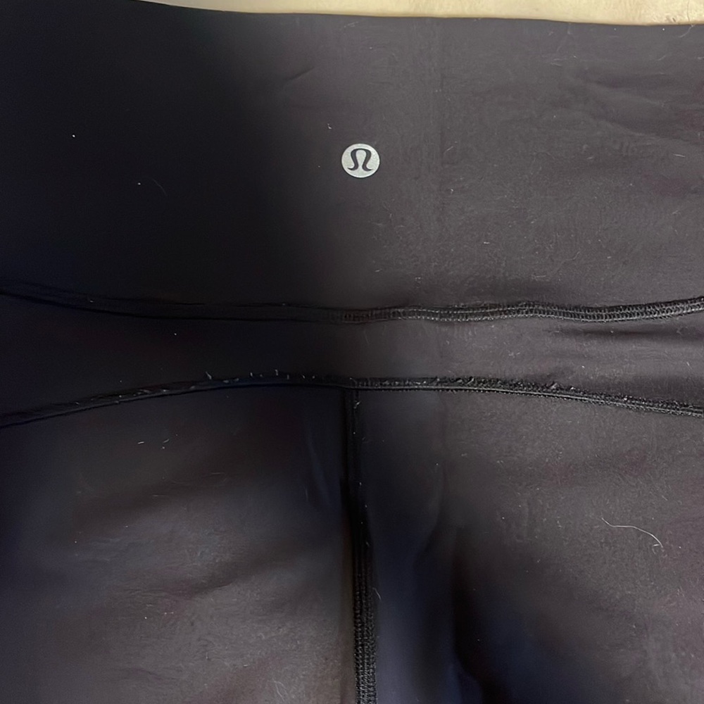 Lulu Black Leggings 25 inch inseam